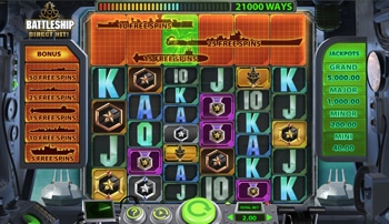 battleship direkter Treffer Video Slot Gameplay